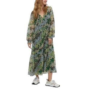 Flowy Green Boho H&M Dress XXL